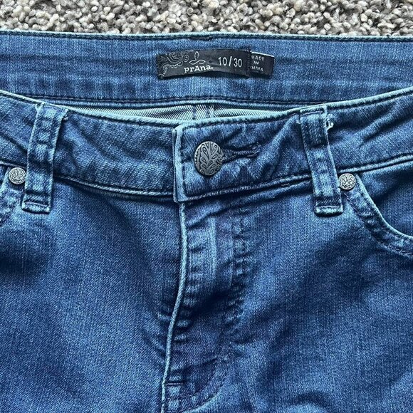 Prana Dark Wash Skinny Jeans, Business Casual Jeans, Women's 10 Denim Jeans - Picture 3 of 8